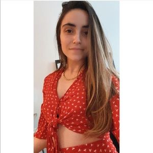 Red crop top